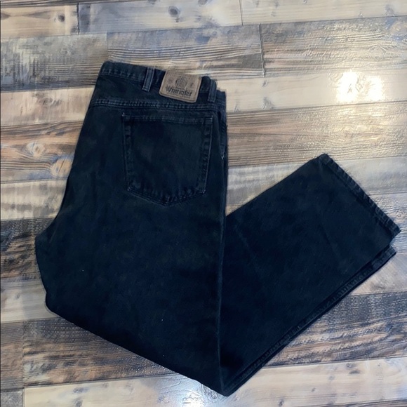 Wrangler 100% cotton black denim jeans size 42x30 - Picture 1 of 3